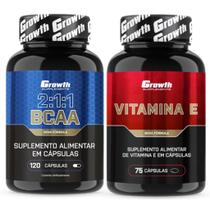 Bcaa 120 Caps + Vitamina E 75 Caps Growth Supplements Bcaa 120 Caps + Vitamina E 75 Caps Growth Supplements