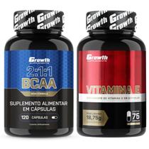 Bcaa 120 Caps + Vitamina E 75 Caps Growth Supplements