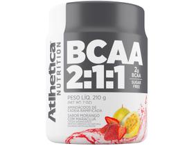 BCAA 2:1:1 Atlhetica Nutrition em Pó 210g - Morango com Maracujá BCAA 2:1:1 Atlhetica Nutrition em Pó 210g - Morango com Maracujá