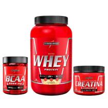 BCAA 2044 90caps, Nutri Whey 907g Baunilha Super Mass Gainer