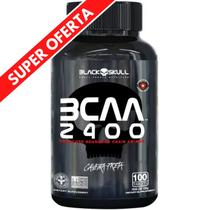 BCAA 2400 Black Skull Suplemento de aminoácidos 100 Caps LLeucina, LIsoleucina, LValina para mausculação.