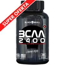 BCAA 2400 Black Skull Suplemento de aminoácidos 30 Caps L-Leucina, L-Isoleucina, L-Valina para mausculação.