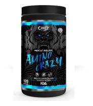 Bcaa amino muscle building 120 cápsulas 60 doses - crazy labz