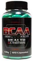 BCAA com TCM + COMPLEXO B 1300mg Health Nutrition 120 Cápsulas.