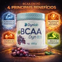 Bcaa dyn 8:1:1 300g pó aminoácidos de cadeia ramificada em pó Bcaa dyn 8:1:1 300g pó aminoácidos de cadeia ramificada em pó