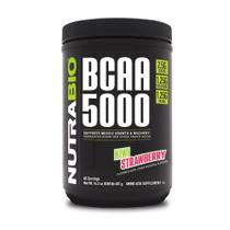 BCAA em pó NutraBio BCAA 5000 Vegan Fermentado 60 Porções