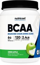 BCAA em pó Nutricost 2:1:1 sabor maçã verde 120 porções