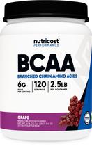 BCAA em pó Nutricost Grape Flavor 120 porções