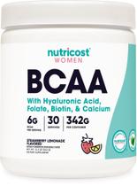 BCAA Nutricost para mulheres: limonada de morango, 30 porções