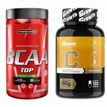 Bcaa Top 120 Caps Integral + Vitamina C 120 Caps Growth