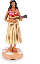 BCSmyer Hawaiian Hula Girl Dashboard Doll com Ukulele Bobbleheads para Car Dashboard Collection Estatuetas Presentes para Decoração Casa Mini Size Doll Dashboard Hula Girl 4.72" High