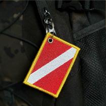 BD0175-001 Bandeira Mergulhador Patch Bordado 7,5x5,0cm BD0175-001 Bandeira Mergulhador Patch Bordado 7,5x5,0cm