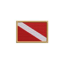 BD0175-001 Bandeira Mergulhador Patch Bordado 7,5x5,0cm BD0175-001 Bandeira Mergulhador Patch Bordado 7,5x5,0cm