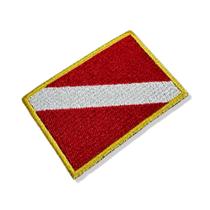 BD0175-001 Bandeira Mergulhador Patch Bordado 7,5x5,0cm BD0175-001 Bandeira Mergulhador Patch Bordado 7,5x5,0cm