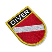 BD0175E-001 Bandeira Mergulhador Patch Bordado 6,8x8,0cm