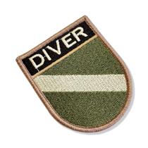 BD0175E-003 Bandeira Mergulhador Patch Bordado 6,8x8,0cm