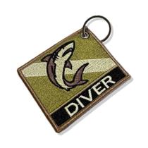 BD0176N-003 Bandeira Mergulhador Patch Bordado 7,5x6,3cm