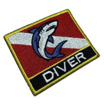 BD0176NT01 Bandeira Mergulhador Patch Bordado Termo Adesivo BD0176NT01 Bandeira Mergulhador Patch Bordado Termo Adesivo