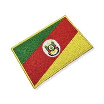 BE0019-021 Bandeira Rio Grande do Sul Patch Bordado 10,2x6,8cm BE0019-021 Bandeira Rio Grande do Sul Patch Bordado 10,2x6,8cm