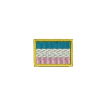 BE0031-031 Bandeira Espirito Santos Patch Bordado 3,8x2,5cm
