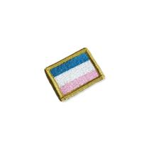 BE0031-031 Bandeira Espirito Santos Patch Bordado 3,8x2,5cm