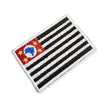 BE0045-006 Bandeira São Paulo Brasil Patch Bordado 7,5x5,0cm