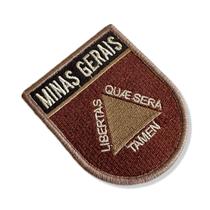BE0048E-004 Bandeira Minas Gerais Patch Bordado 6,8x8,0cm