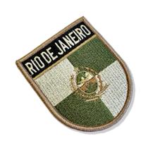 BE0136E-003 Bandeira Rio de Janeiro Patch Bordado 6,8x8,0cm BE0136E-003 Bandeira Rio de Janeiro Patch Bordado 6,8x8,0cm
