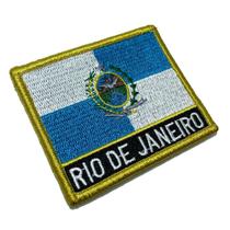 BE0136NV01 Bandeira Rio de Janeiro Bordado Fecho Contato - BR44
