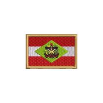 BE0168-011 Bandeira Santa Catarina Brasil Patch Bordado 5,7x3,8cm
