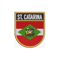 BE0168E-001 Bandeira Santa Catarina Patch Bordado 6,8x8,0cm