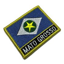 BE0193NV01 Mato Grosso Bandeira Patch Bordado Fecho Contato BE0193NV01 Mato Grosso Bandeira Patch Bordado Fecho Contato