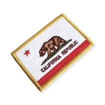 BE0194-001 Bandeira Califórnia Patch Bordado 7,5x5,0cm
