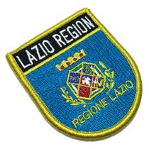 BE0227EV01 Bandeira Lazio Region Patch Bordado Fecho Contato