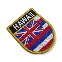 BE0423E-001 Bandeira Havaí EUA Patch Bordado 6,8x8,0cm