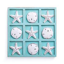 Beach Tic Tac Toe NIKKY HOME Starfish Sand Dollar Teal Beach Tic Tac Toe NIKKY HOME Starfish Sand Dollar Teal