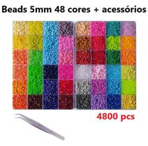 Beads 5mm 48 Cores 4800pcs Perler Beads Hama Beads Pixel Art