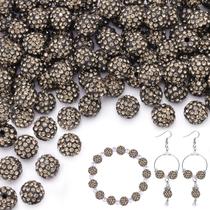 Beads TINKRSTUFF 150 peças de joias de strass cinza de 10 mm