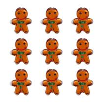 Beadthoven, 20 peças de Christmas Gingerbread Man Beads, luminária, feitas à mão, miçangas de vidro, mini contas artesanais de gengibre de Natal, orifício perfurado, contas de vidro de Murano feitas à mão para fabricação de joias, pulseira, colar, artesanato Beadthoven, 20 peças de Christmas Gingerbread Man Beads, luminária, feitas à mão, miçangas de vidro, mini contas artesanais de gengibre de Natal, orifício perfurado, contas de vidro de Murano feitas à mão para fabricação de joias, pulseira, colar, artesanato