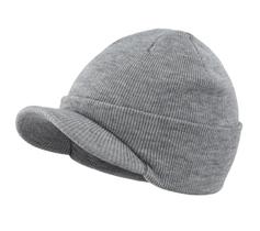 Beanie Hat Home Prefer Winter para homens com aba (cinza)
