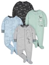 Bear Preemie, pacote com 4 unidades, Sleep 'N Play Footie Gerber Baby Boys