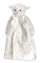 Bearington Baby Blessings Snuggler, Cordeiro Branco Pelúcia Stuffed Animal Christening Cobertor de Segurança, Lovey 15 " - Bearington Collection