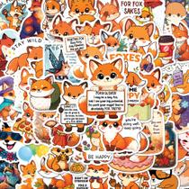 BEATRI Adesivos de Raposa em Vinil Impermeáveis - Pacote com 50 Peças BEATRI Adesivos de Raposa em Vinil Impermeáveis - Pacote com 50 Peças