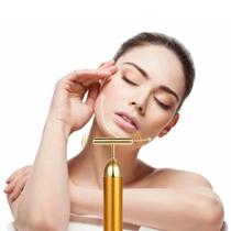 Beauty Bar Golden Massageador Facial 6.000 Rotações Previne Rugas
