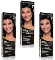Beauty Color Tintura 2.11 PRETO AZULADO 45gr (03 Unidades) Cores Normais