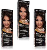 Beauty Color Tintura 5.0 CASTANHO CLARO 45gr (03 Unidades) Cores Normais
