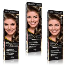 Beauty Color Tintura 6.0 LOURO ESCURO 45gr (03 Unidades) Cores Normais