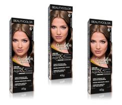 Beauty Color Tintura 7.0 LOURO ESCURO 45gr (03 Unidades) Cores Normais