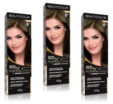 Beauty Color Tintura 8.0 LOURO ESCURO 45gr (03 Unidades) Cores Normais