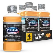 Beba Pedialyte AdvancedCare Plus Orange Breeze 1L, pacote com 4